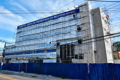 Obras de ampliação do Hospital Municipal de Belford Roxo seguem a todo o vapor