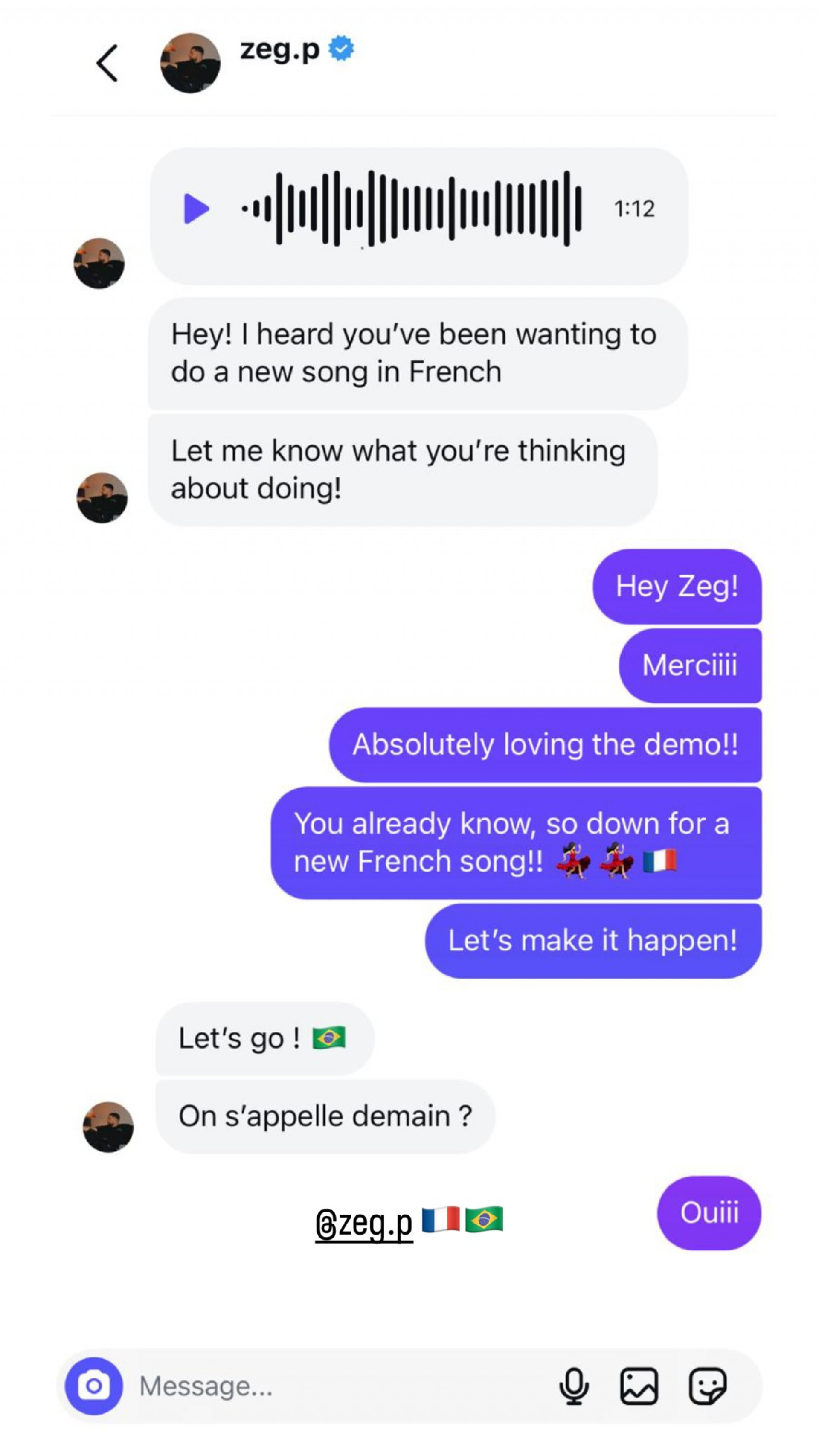 Anitta topou colaboração musical com o produtor Zeg P - Reprodução/Instagram 