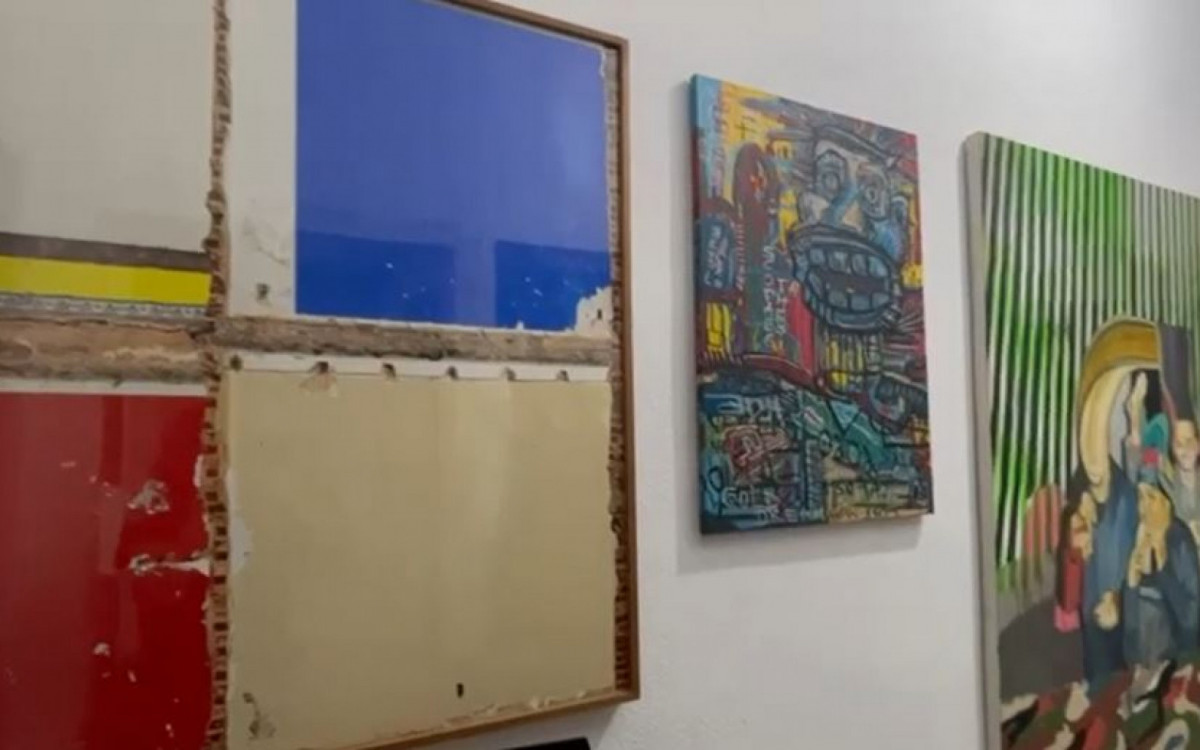 Obras de artes apreendidas PF na casa do empresário investigado, nesta quarta-feira (21) - Divulgação/PF