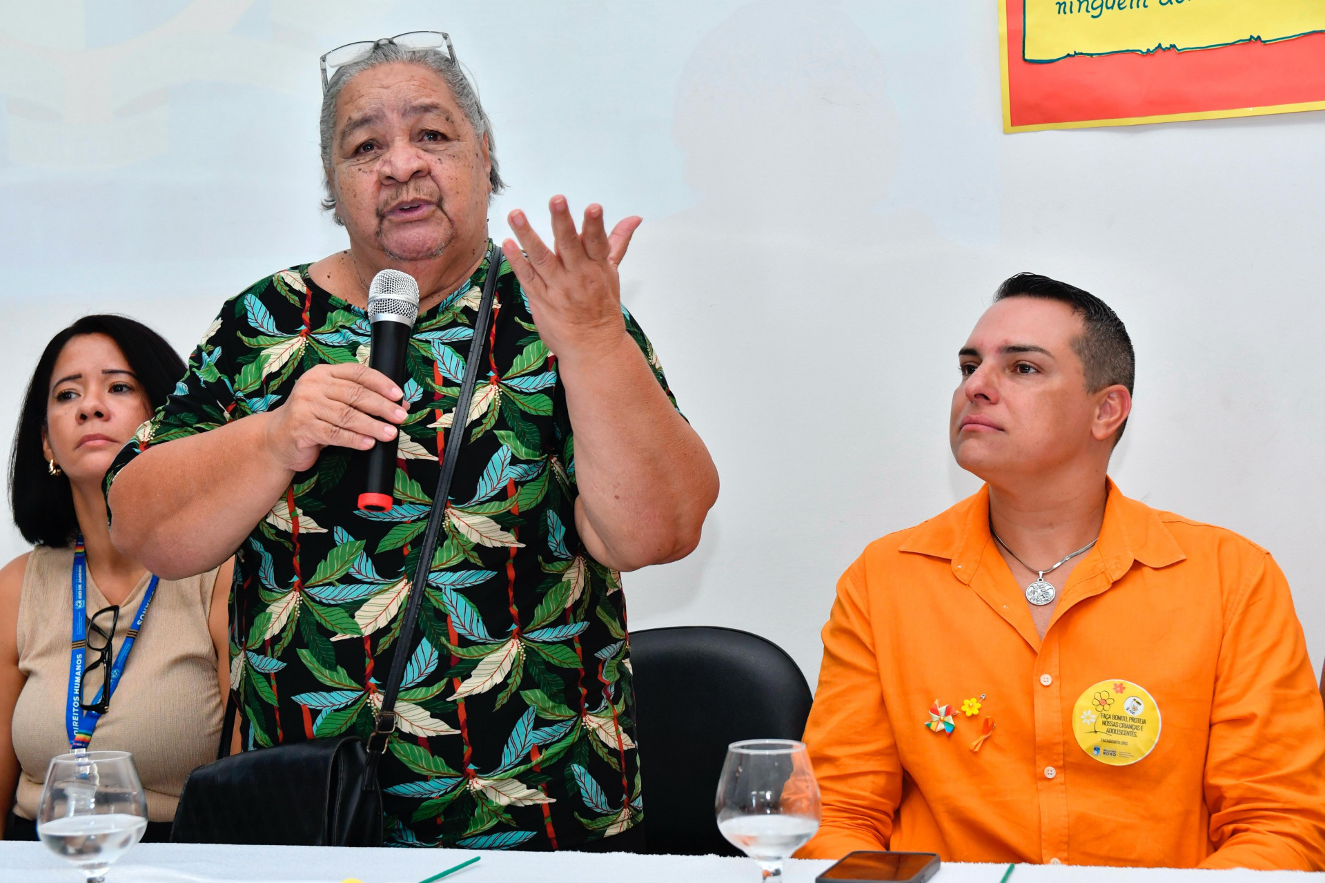 Jandira Rosa, que preside o Conselho Municipal da Crian&ccedil;a e do Adolescente, participou da palestra - Jeovani Campos / PMBR