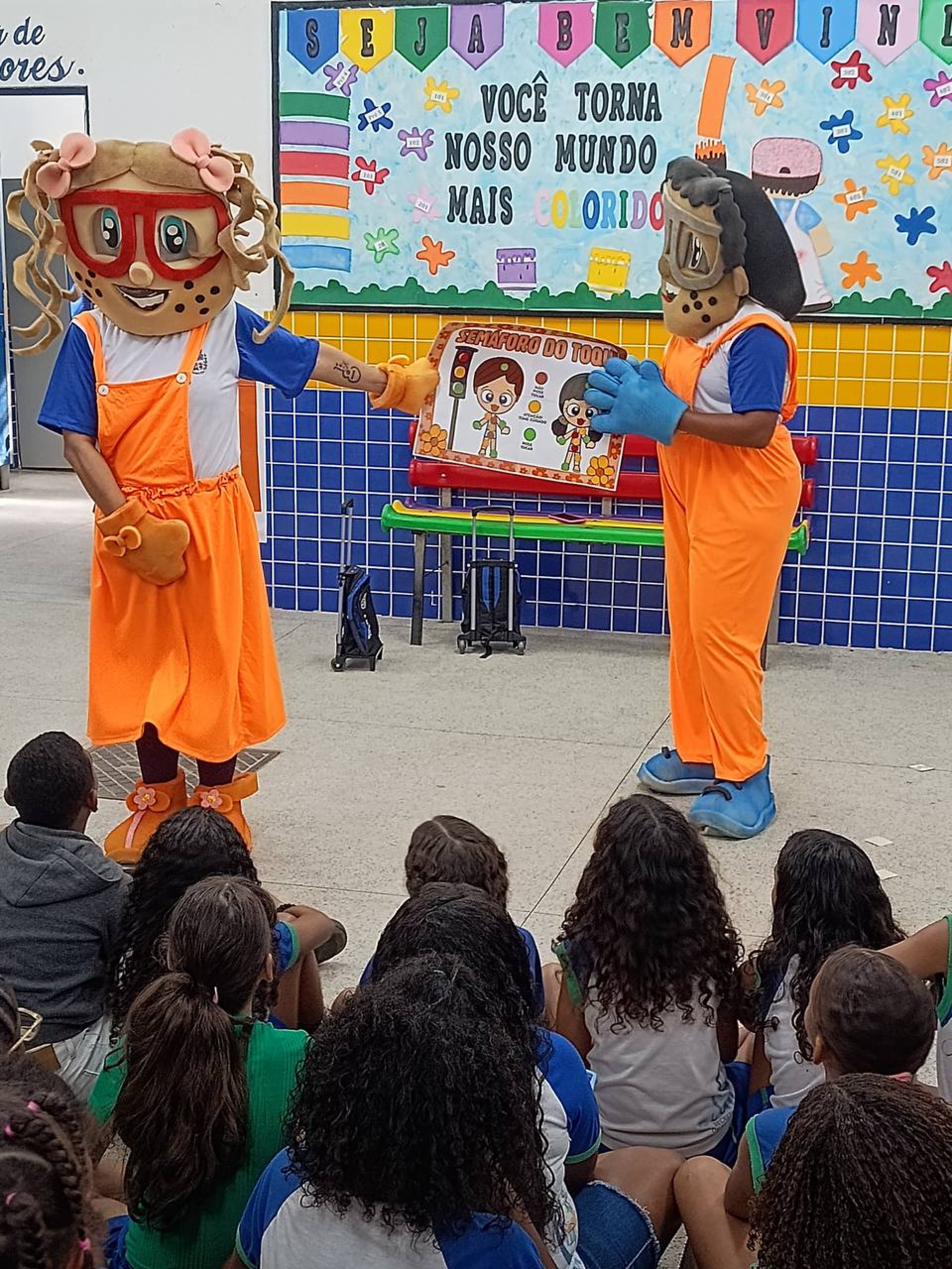 A apresenta&ccedil;&atilde;o abordou, de forma l&uacute;dica e direta, situa&ccedil;&otilde;es que podem envolver risco e que muitas vezes passam despercebidas pelas crian&ccedil;as - Divulga&ccedil;&atilde;o / PMJ