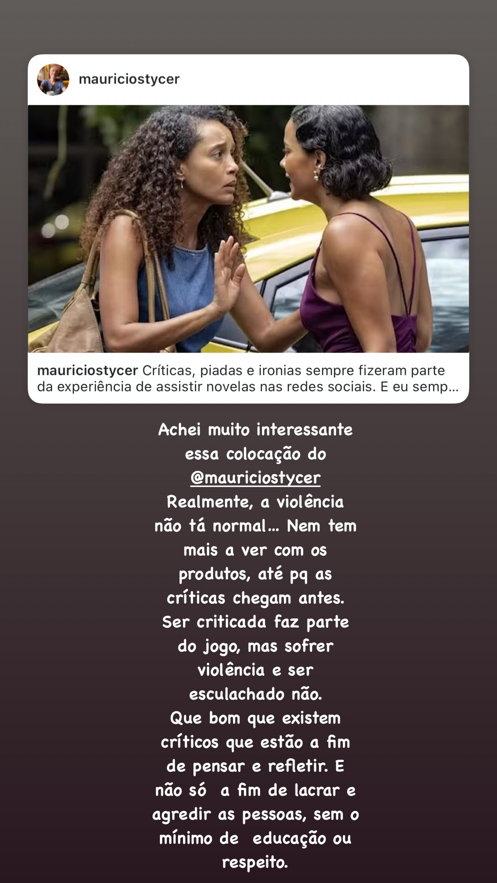 Manuela Dias desabafou sobre críticas que 'Vale Tudo' recebe nas redes  - Reprodução/Instagram