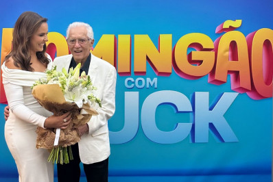 Mulher de Carlos Alberto de Nóbrega mostra bastidores de homenagem no 'Domingão'