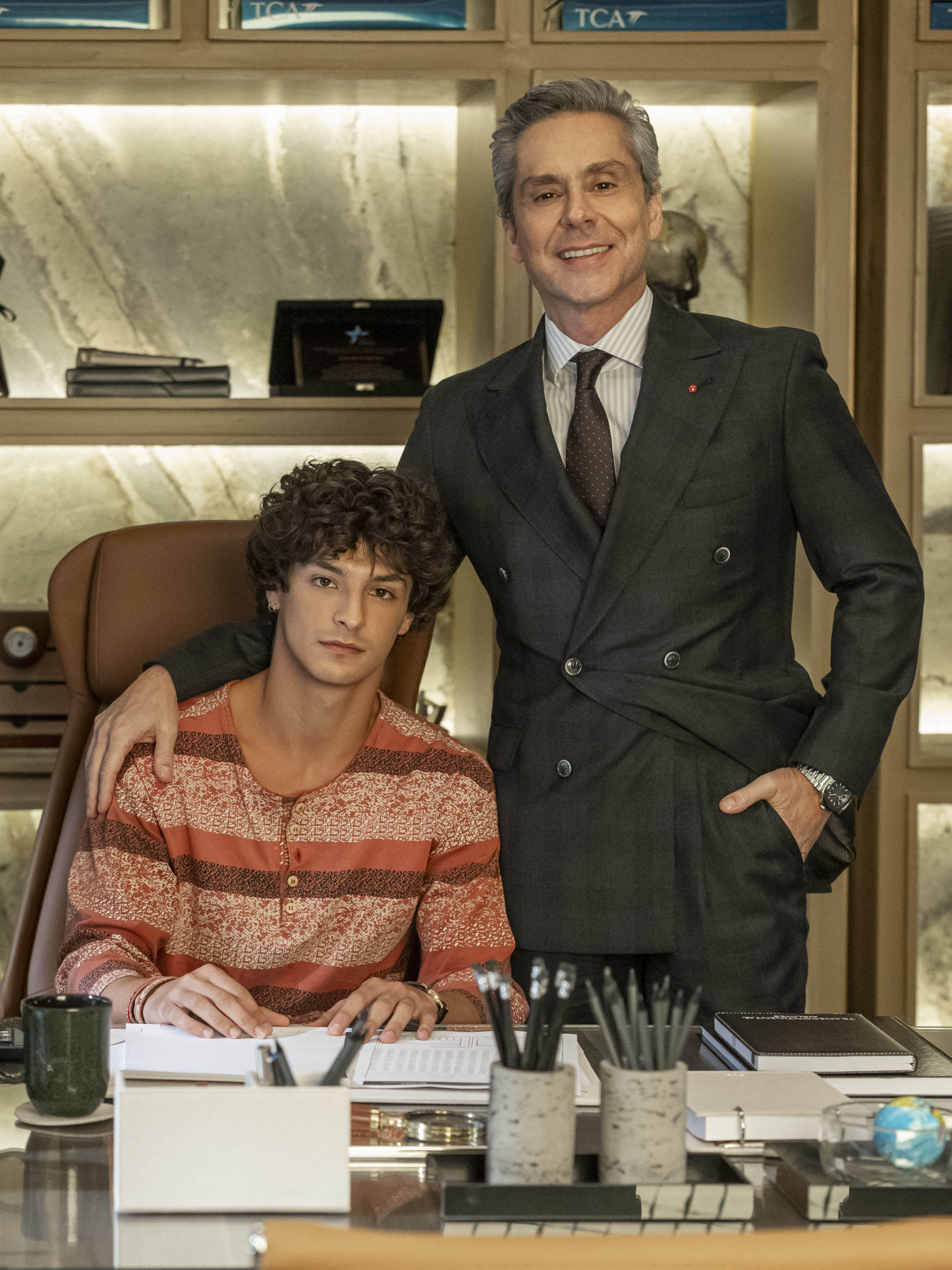 Tiago (Pedro Waddington) e Marco Aurélio (Alexandre Nero)  - Globo/ Léo Rosario