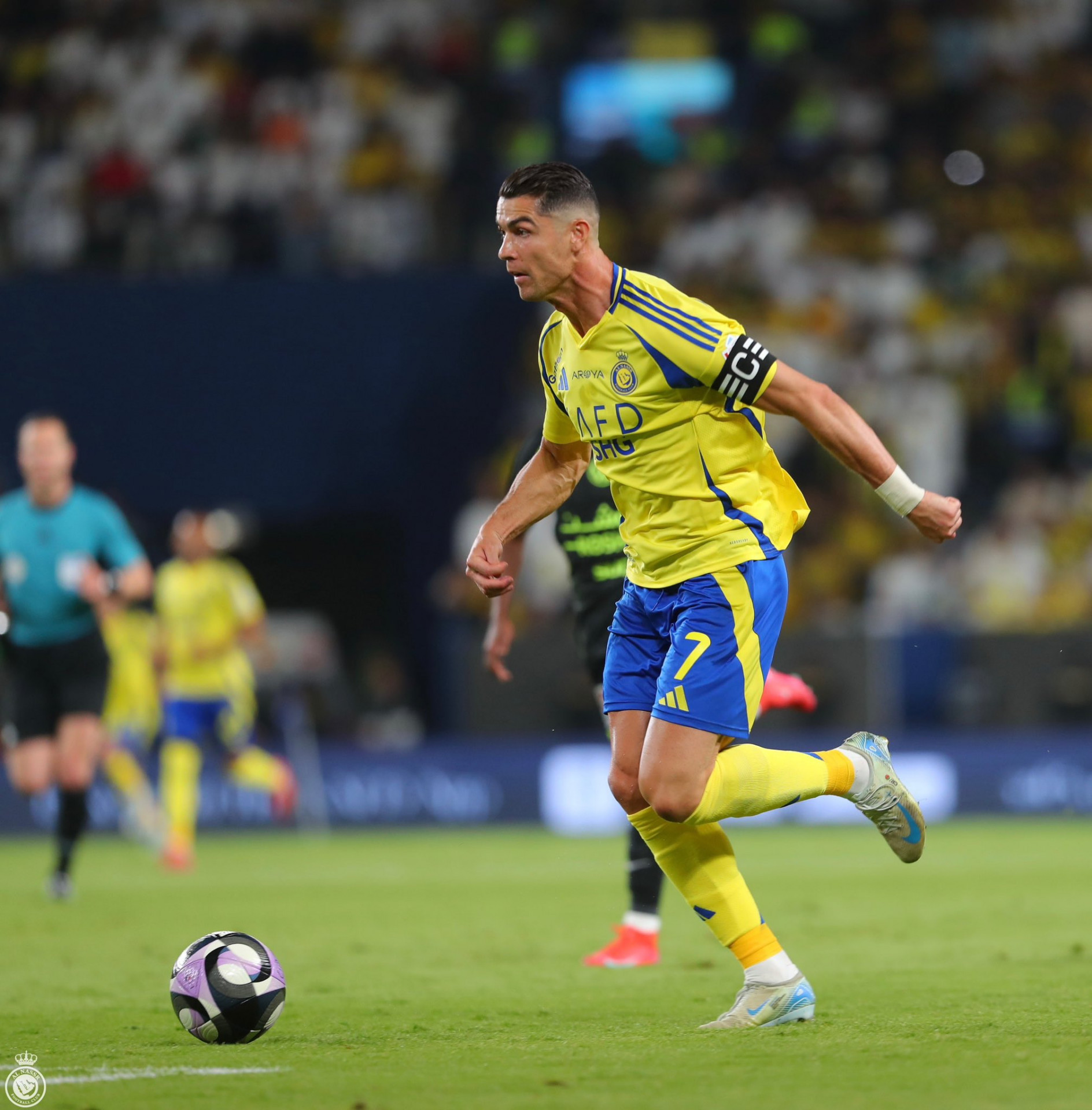 Cristiano Ronaldo em ação por equipe saudita