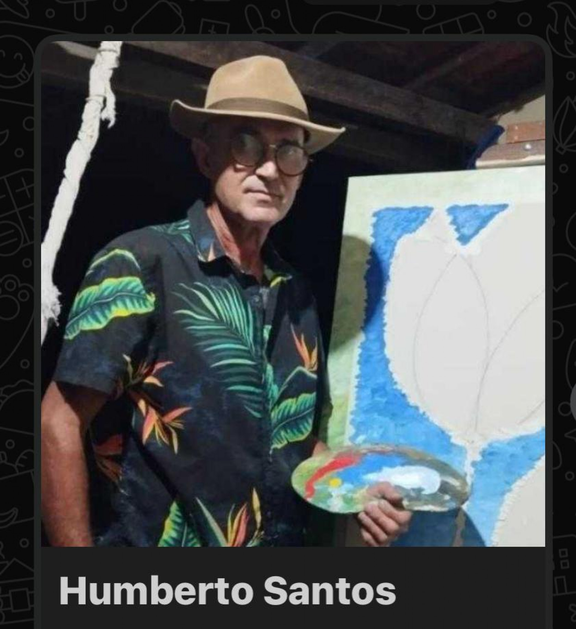 Finalizando uma das obras para a exposição de retorno