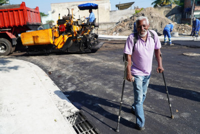 Ruas no Porto do Rosa ganharam pavimentação na quinta-feira
