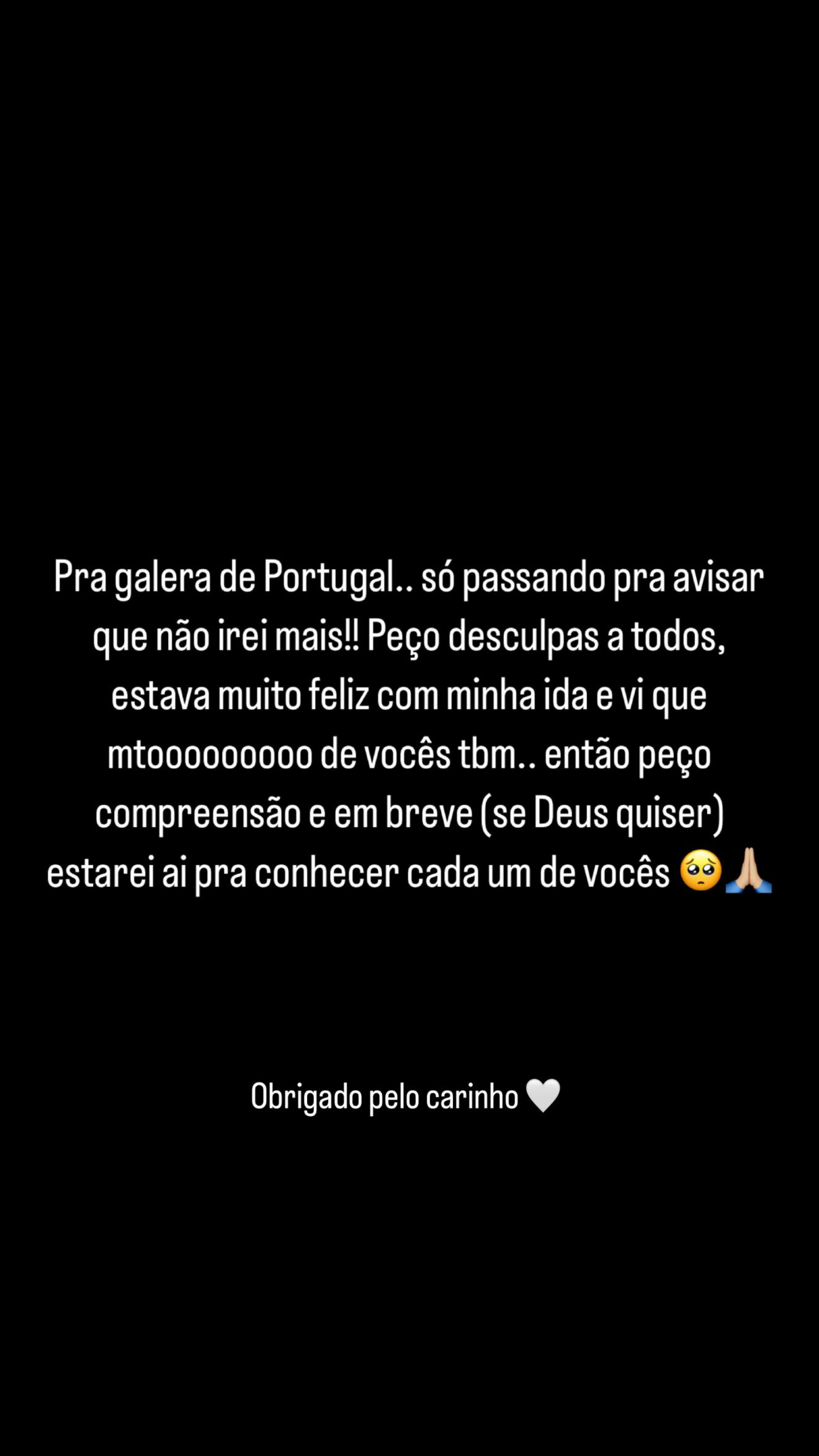 Lucas Guedez cancelou viagem para Portugal junto de Zé Felipe - Reprodução/Instagram