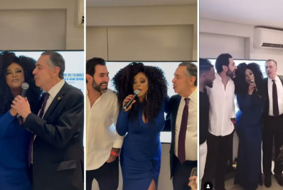 Vídeo: Barroso canta 'Garota de Ipanema' com Paula Lima e empresário em jantar beneficente