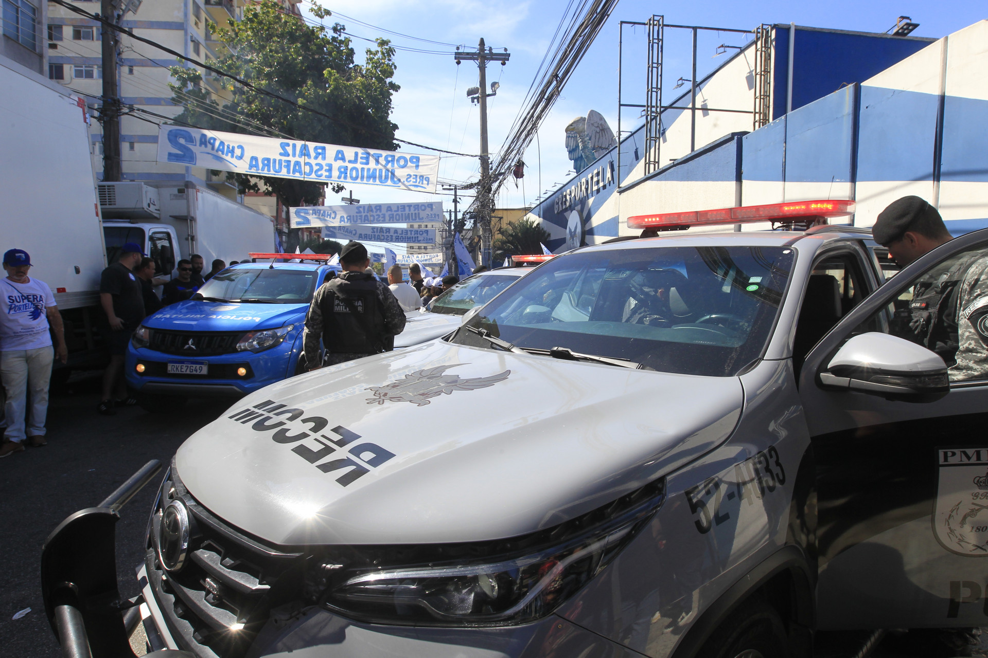 PMs deram apoio &agrave; elei&ccedil;&atilde;o na Portela - Reginaldo Pimenta / Ag&ecirc;ncia O Dia