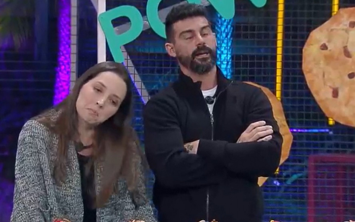 Carol e Radamés no 'Quebra Power' - Reprodução/Record