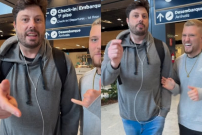 Fã aborda Danilo Gentili em aeroporto e leva fora: 'Arruma um emprego'