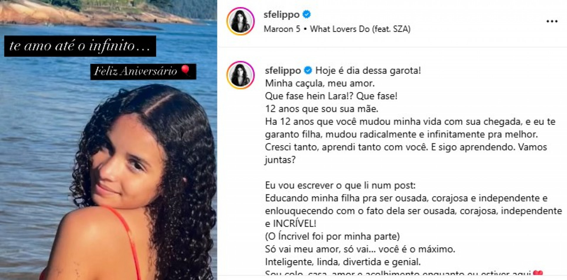 Samara Felippo comemora o aniversário da filha - Reprodução/Instagram