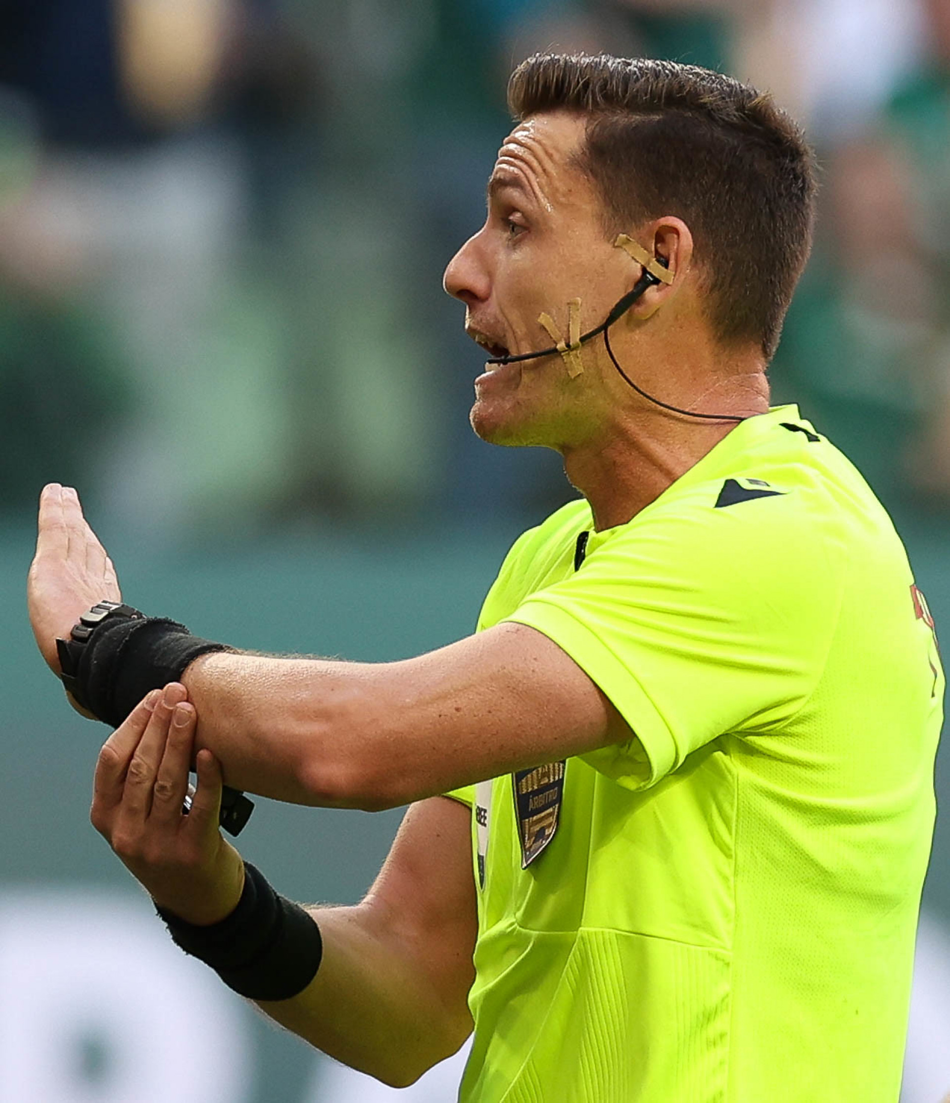 O &aacute;rbitro Ramon Abatti Abel em jogo do Brasileir&atilde;o - Cesar Greco/Palmeiras/by Canon