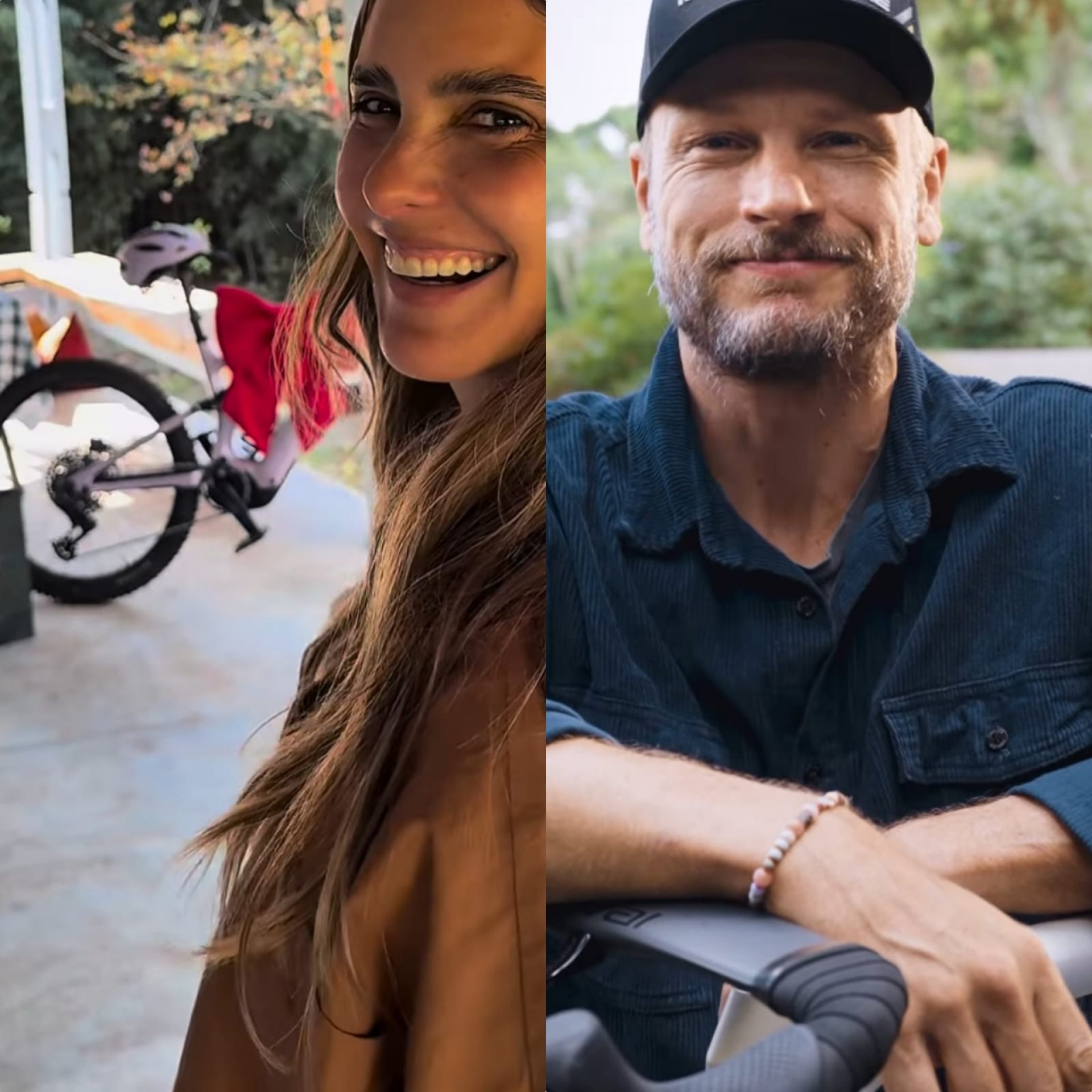 Fernanda Lima ganha bicicleta de Rodrigo Hilbert - Reprodução de vídeo / Instagram