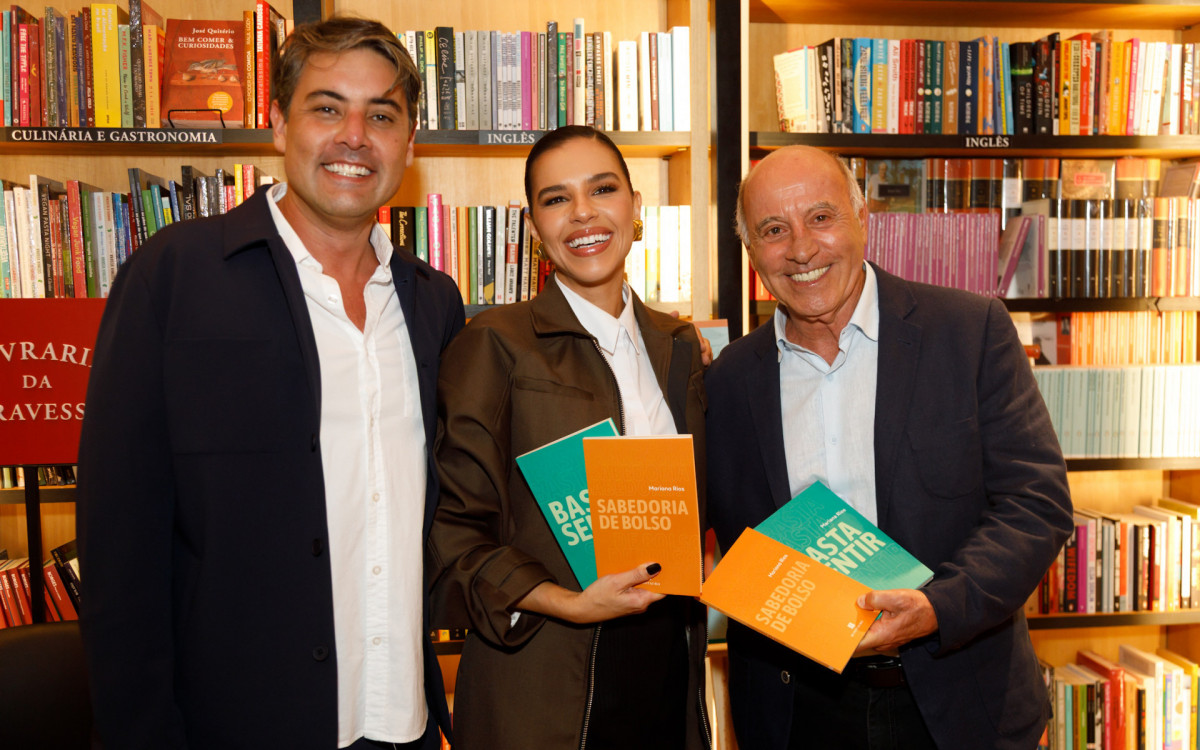 Mariana Rios e Bruno De Luca com o pai