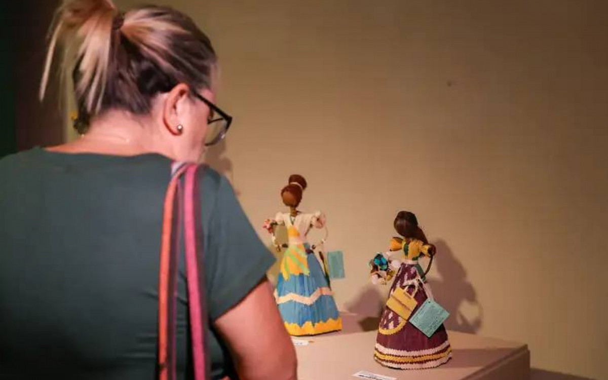 Saberes das mulheres do Quilombo São José da Serra no Centro Nacional de Folclore e Cultura Popular, no Catete - Tomaz Silva/Agência Brasil