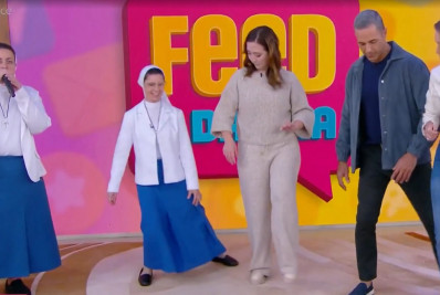 Vídeo! Freiras que viralizaram com beatbox e passinho brilham no programa de Ana Maria Braga