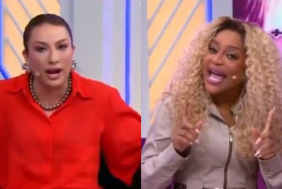 Thayse afronta Cariucha e recebe resposta afiada: : 'O programa é meu'