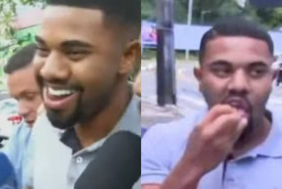 Davi Brito deixa delegacia rindo e comendo pipoca após prestar depoimento