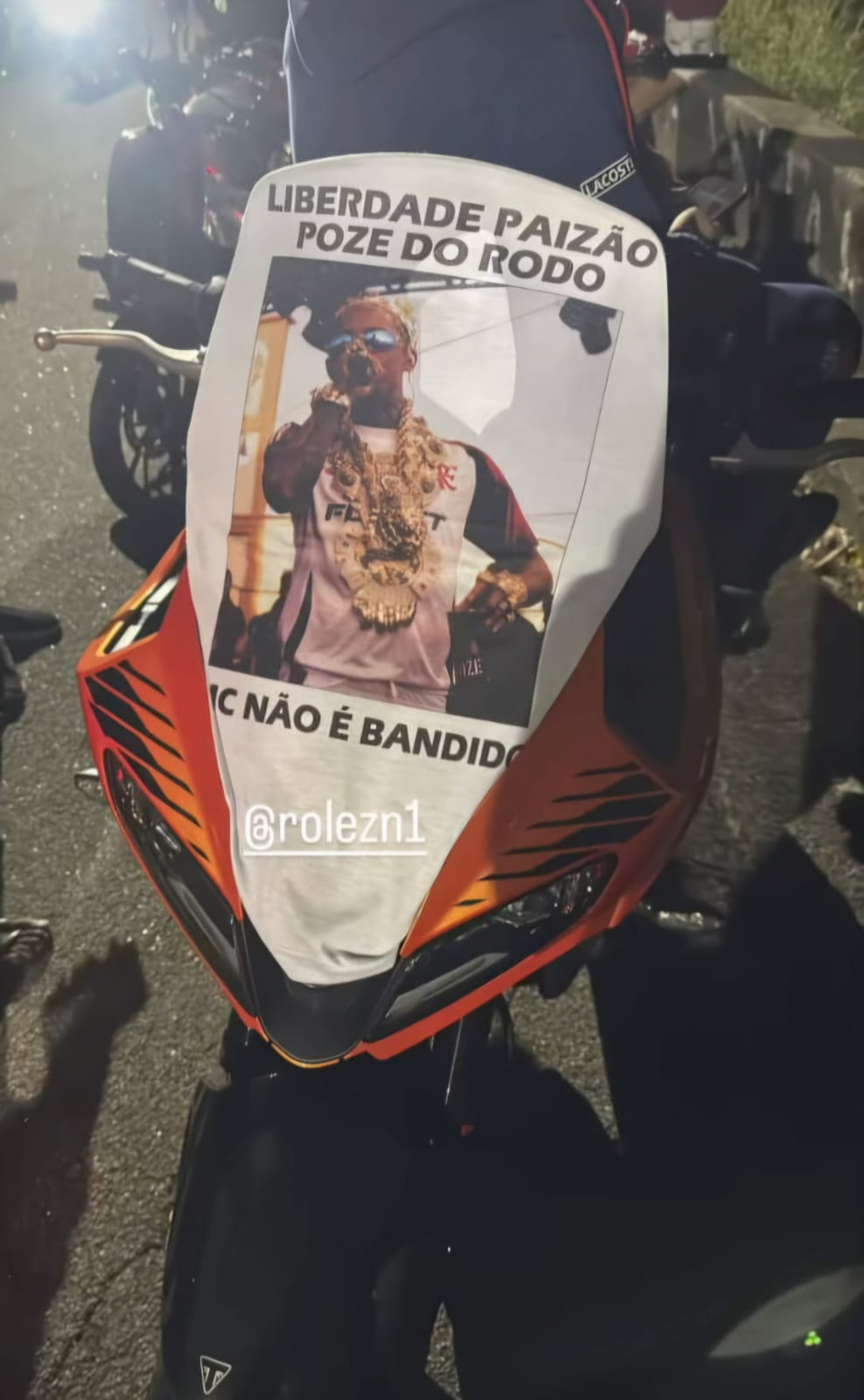 Rolezinho marca protesto em favor de MC Poze do Rodo  - Reprodução / Redes Sociais 