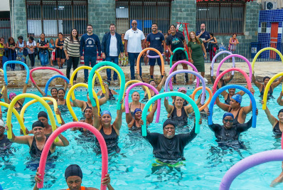 Inaugurado, Centro Aquático de Meriti terá aulas gratuitas de Hidroginástica e Natação
