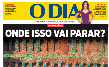 Capa impactante durante a pandemia de covid  - Arquivo / Ag&ecirc;ncia O Dia 