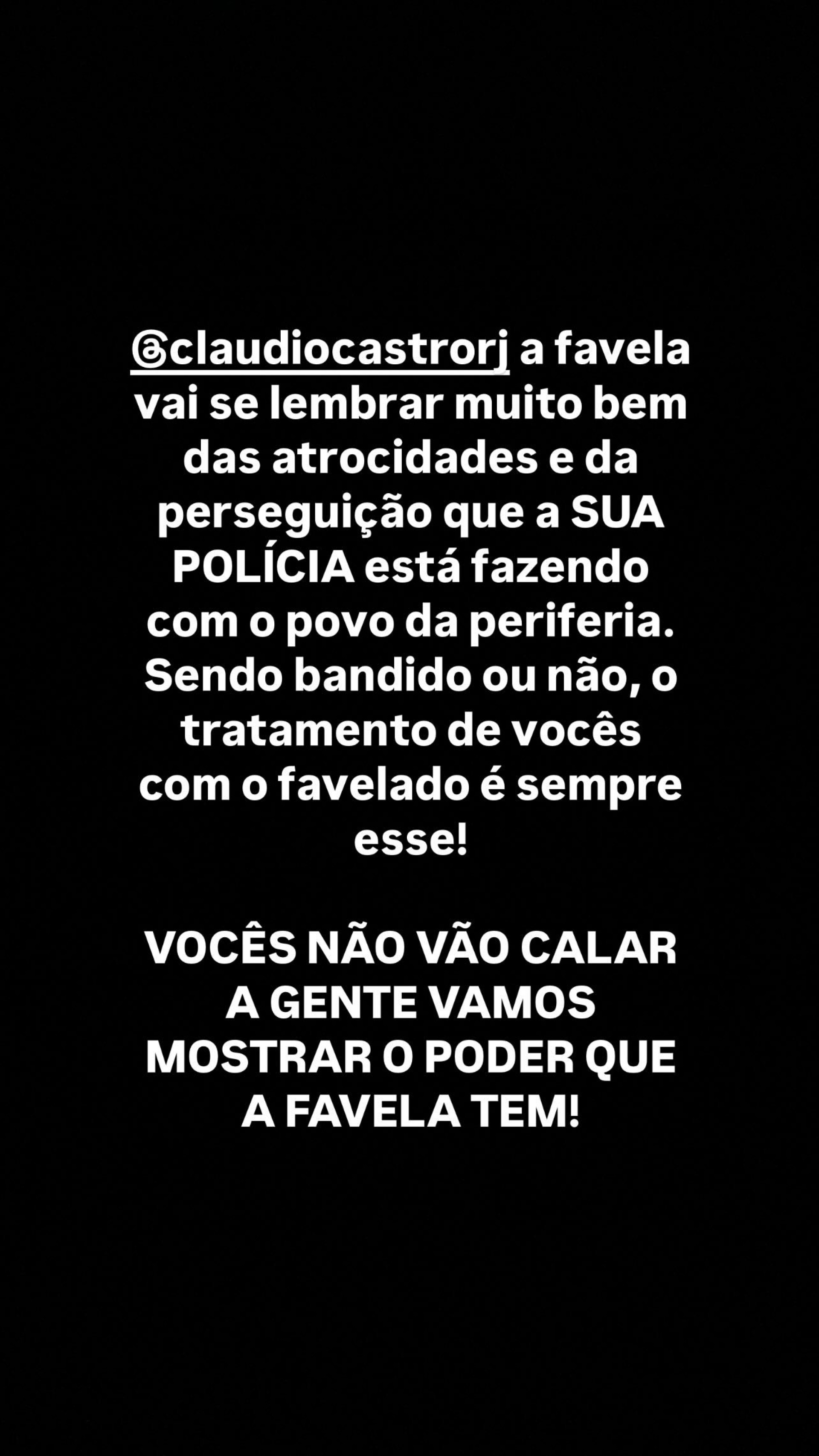 Mulher de MC Poze publica desabafo em rede social - Reprodução do Instagram