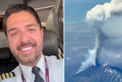 Piloto brasileiro fez vídeo sobrevoando vulcão que entrou em erupção na Itália; veja