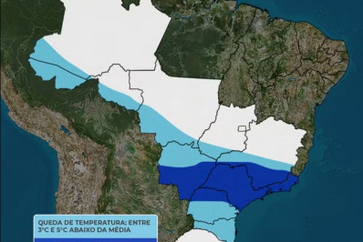 Nova onda de frio deve avançar pelo país a partir desta semana, prevê Climatempo