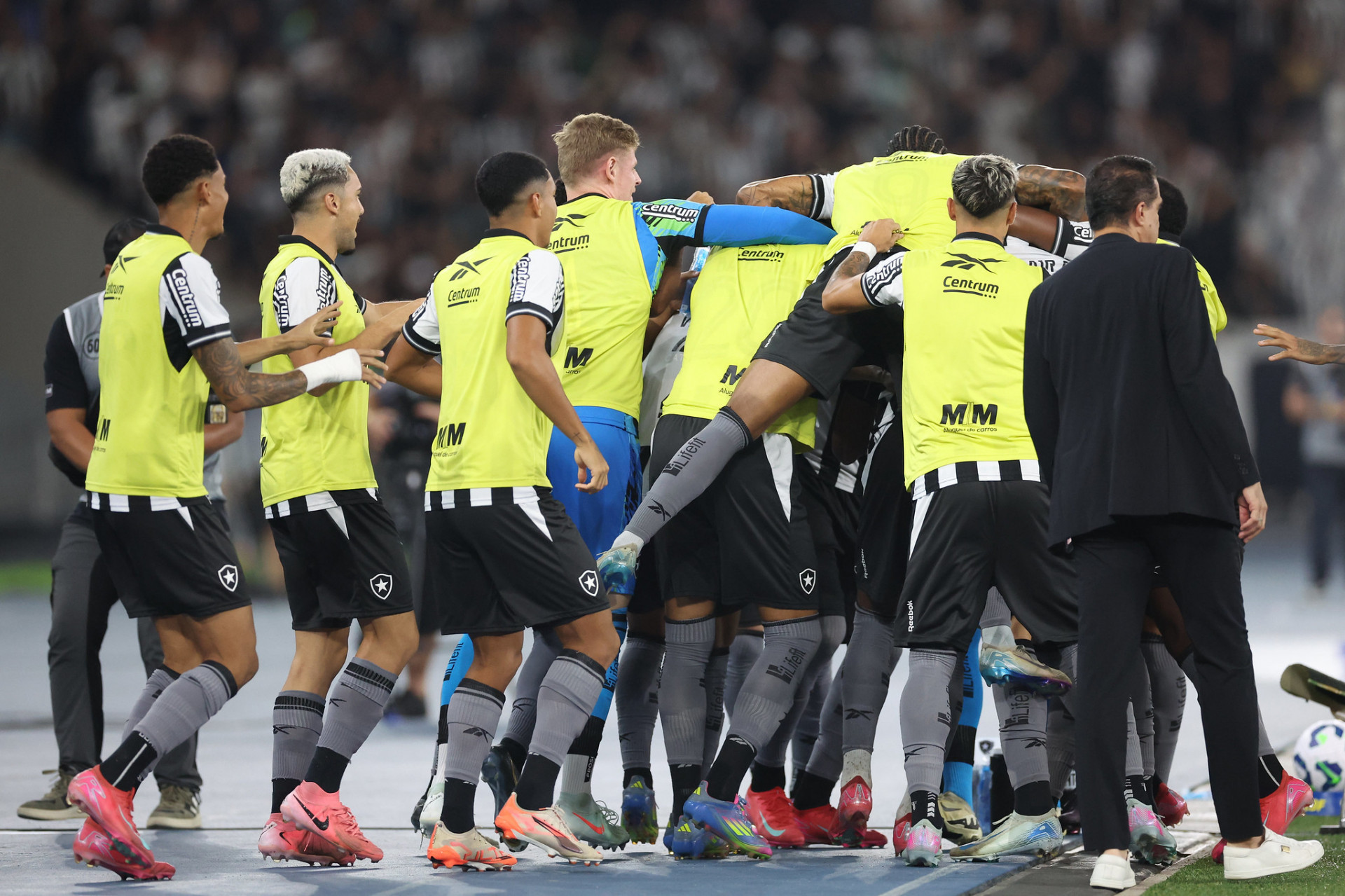 Comemoração dos jogadores do Botafogo - Vítor Silva/Botafogo