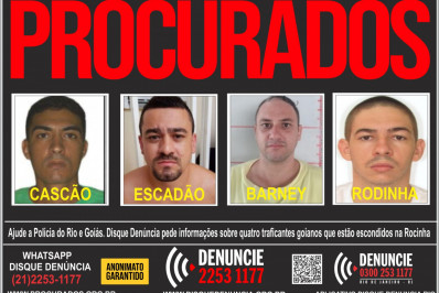 Polícia procura por traficantes goianos que estariam escondidos na Rocinha