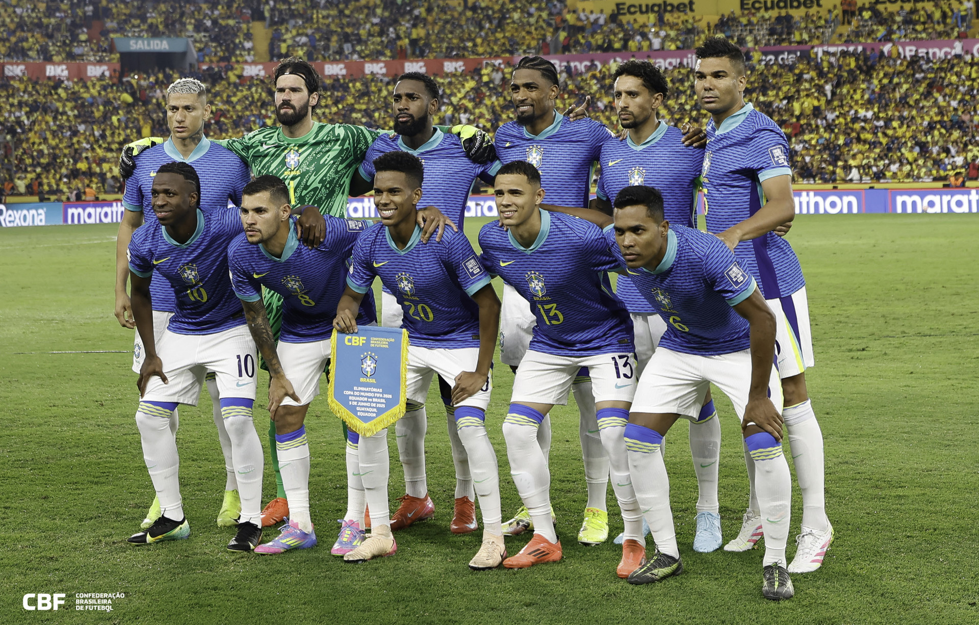 Time titular do Brasil para enfrentar o Equador - Rafael Ribeiro / CBF