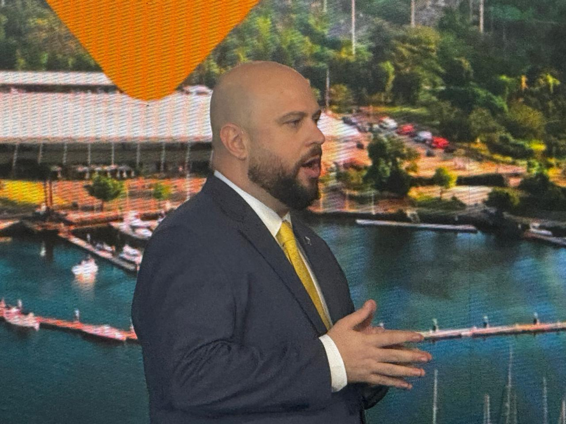 Miguel Fernández abriu a cerimônia - Gabriel Salotti / Agência O Dia