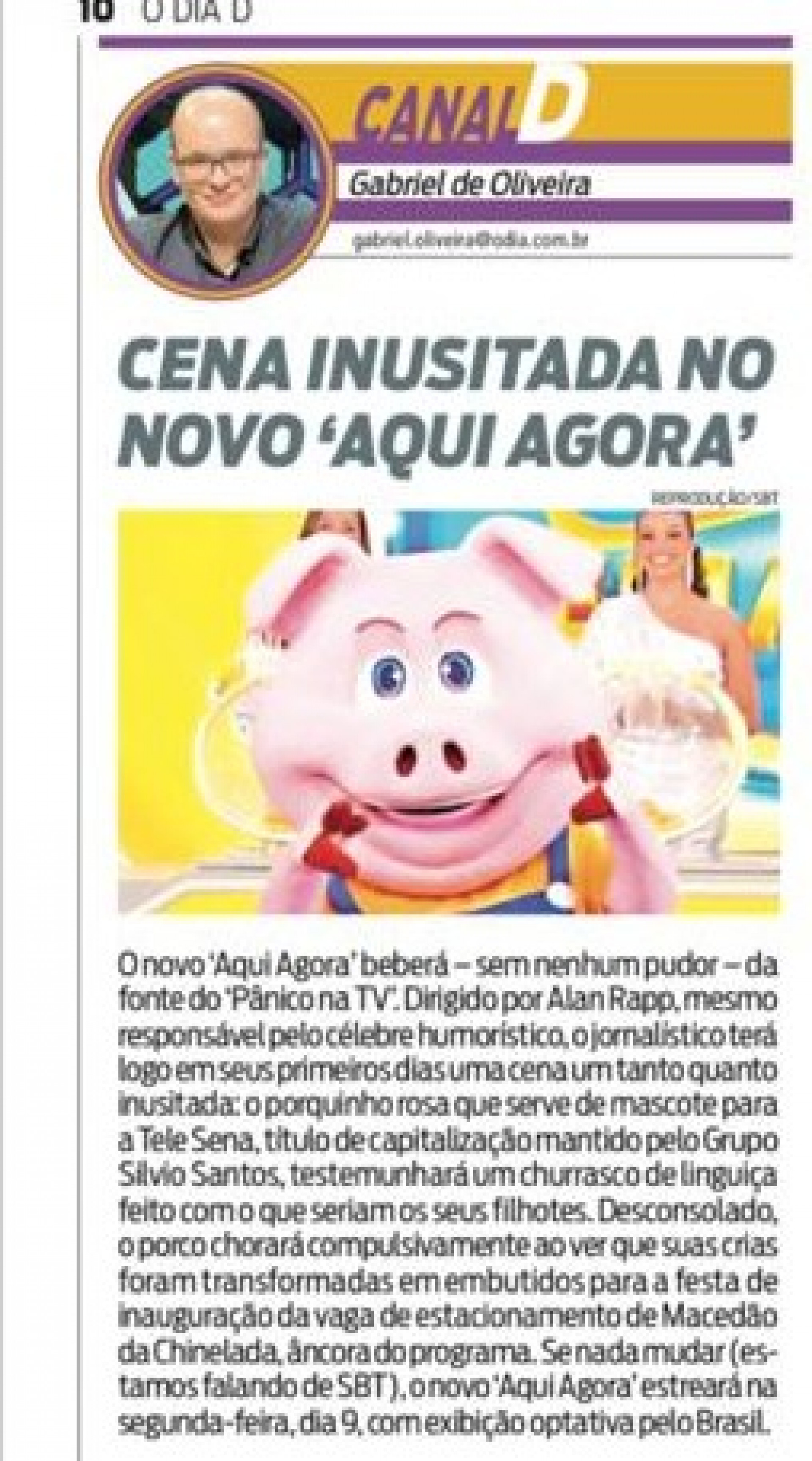 Canal D &eacute; a mais nova coluna do jornal O DIA, que completou 74 anos - Reprodu&ccedil;&atilde;o