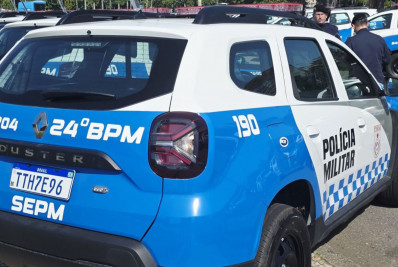 24º Batalhão de Polícia Militar recebe 10 novas viaturas do Governo do Estado em Queimados