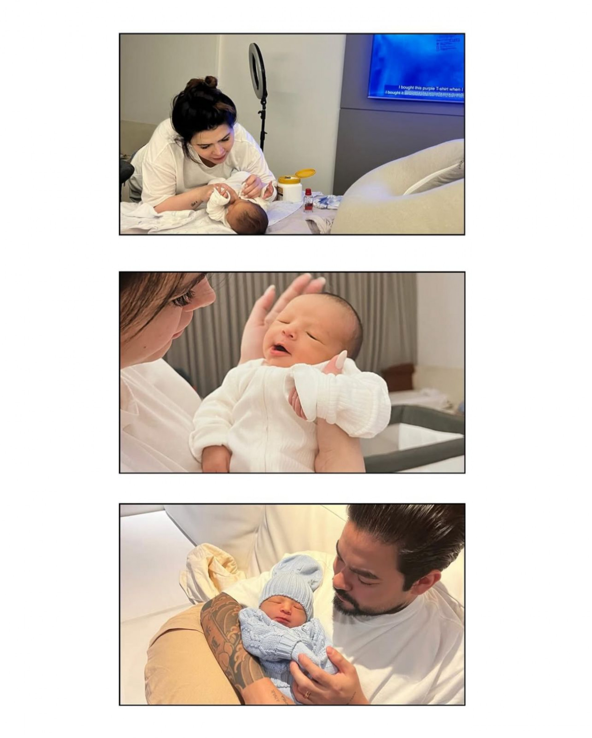 Yudi Tamashiro mostra o rostinho do filho, Davi Yudi, pela primeira vez - Reprodução Instagram