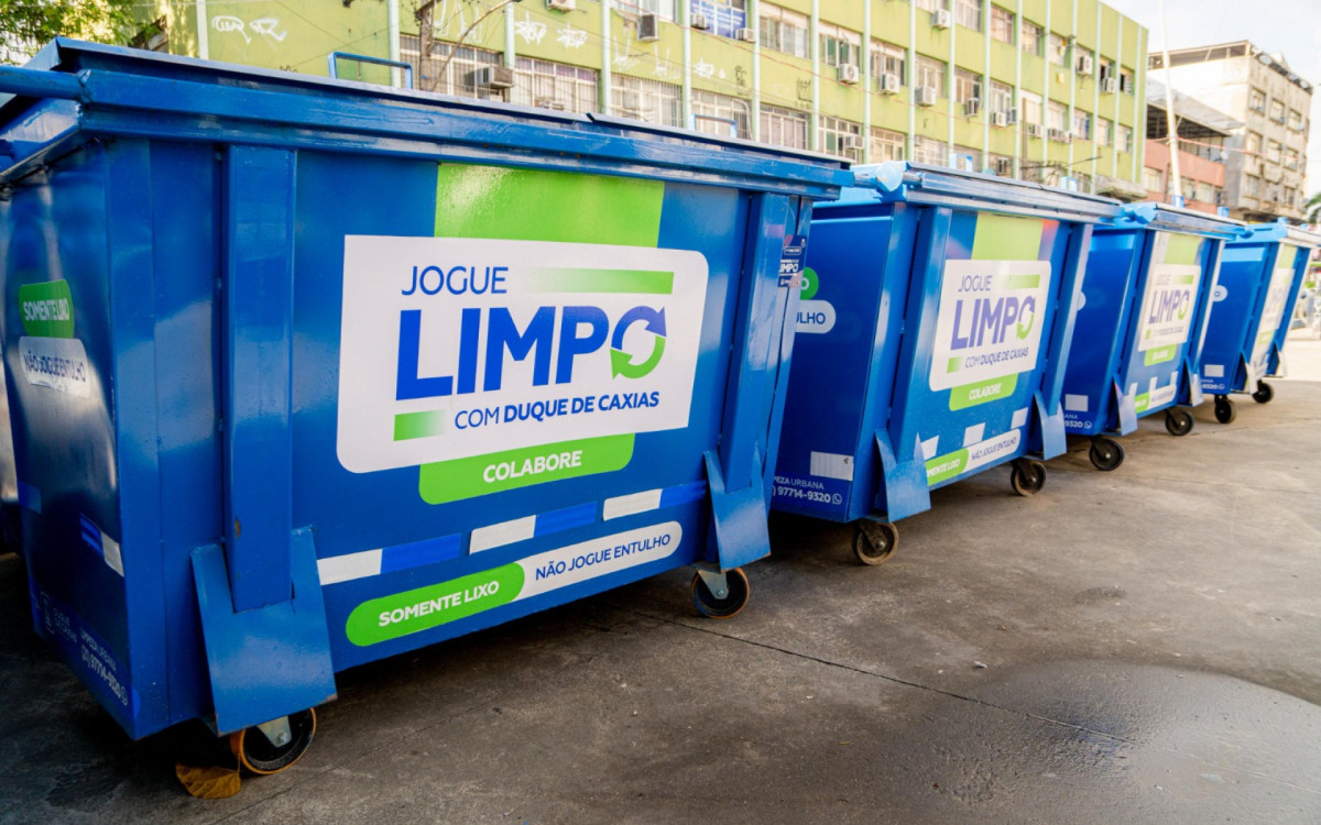 Limpeza urbana de Duque de Caxias ganha refor&ccedil;o - Divulga&ccedil;&atilde;o