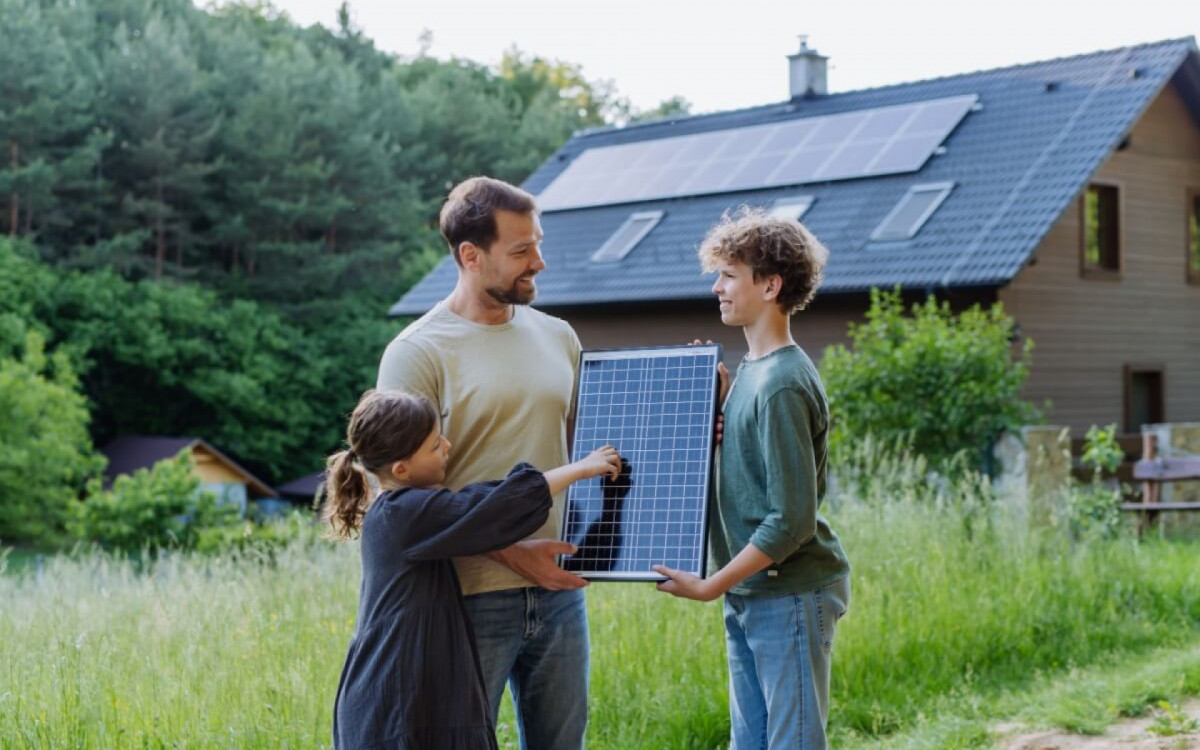 Al&eacute;m da economia, o sistema de energia solar valoriza o im&oacute;vel e contribui diretamente para a sustentabilidade ambiental (Imagem: Halfpoint | Shutterstock)