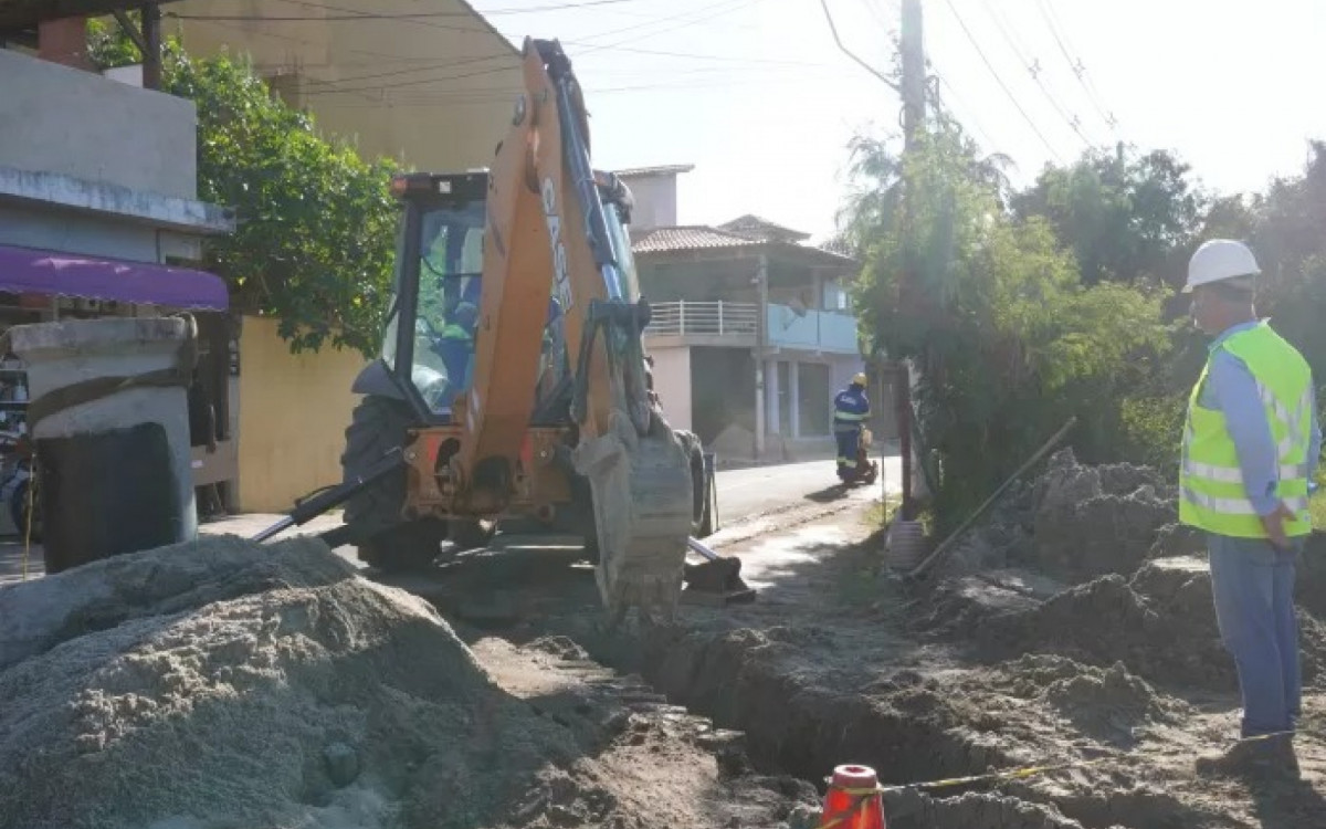 Obras da nova rede separativa de esgoto