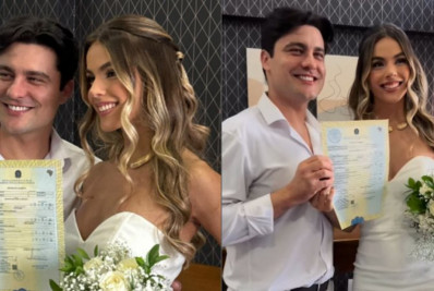Há cerca de 4 anos juntos, Guilherme Leicam se casa com influencer