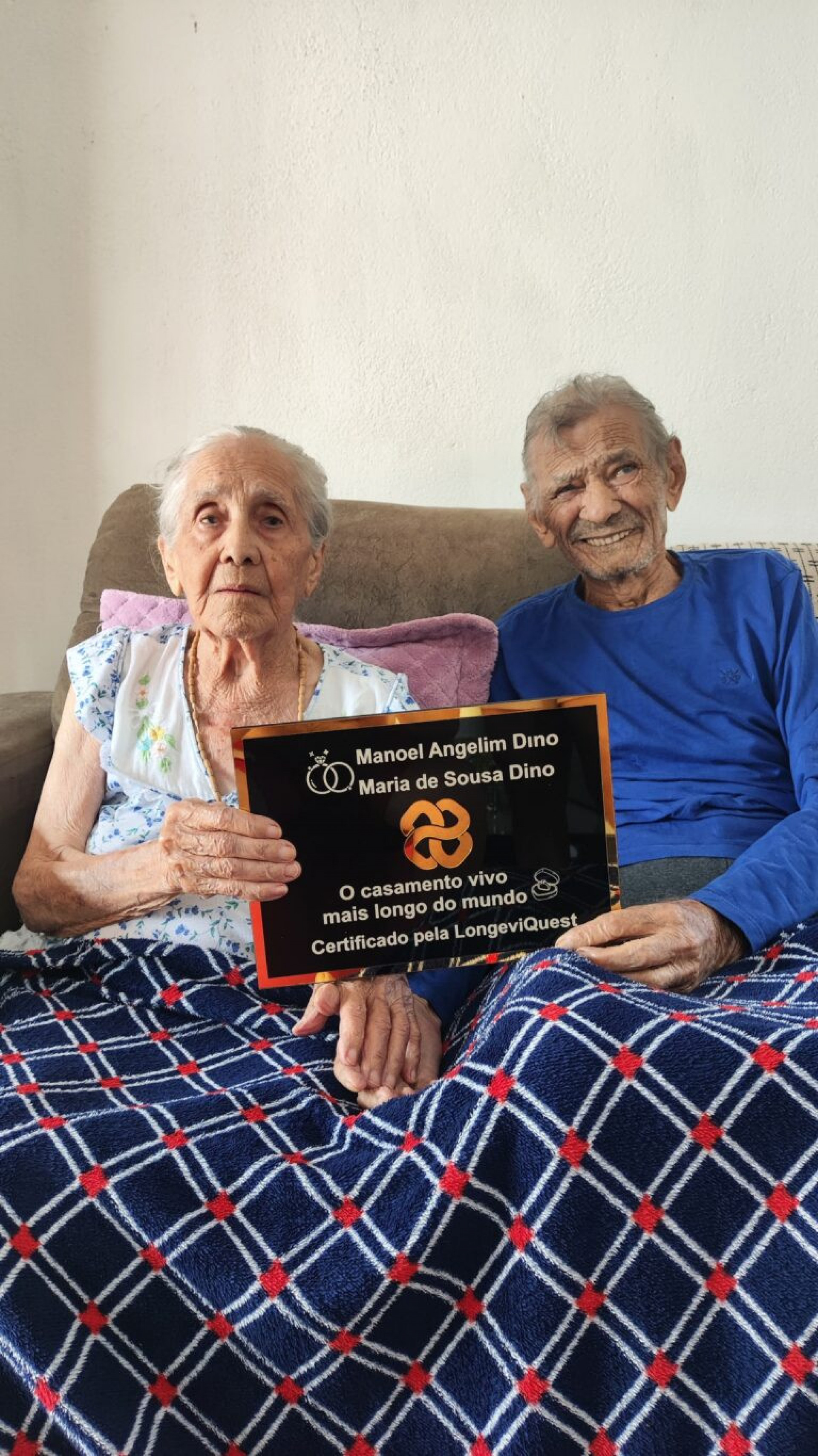 Casal cearense recebeu o prêmio no dia 18 de maio - Reprodução/LongeviQuest
