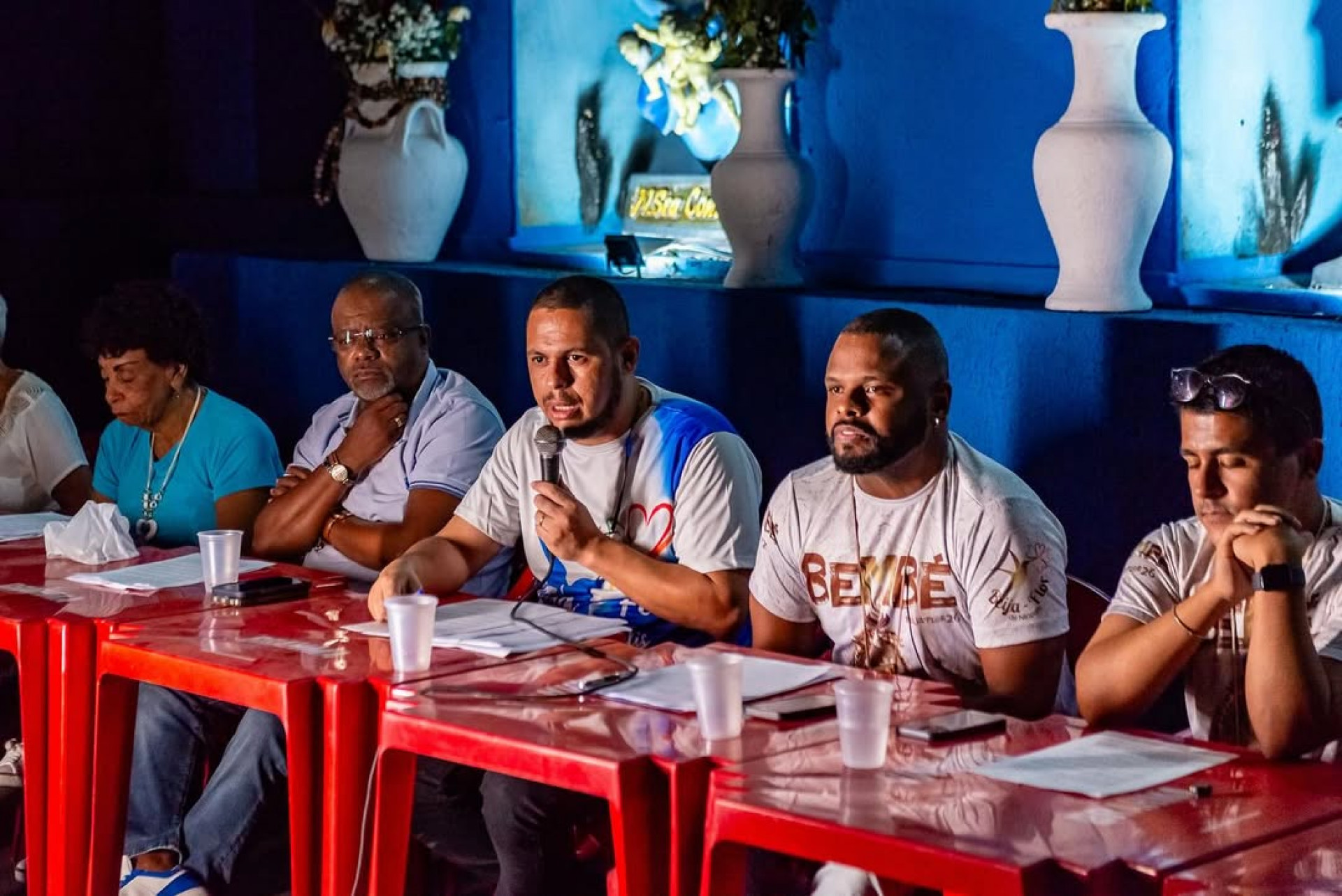 Diretoria da Beija-Flor durante apresentação da sinopse - @eduardohollanda