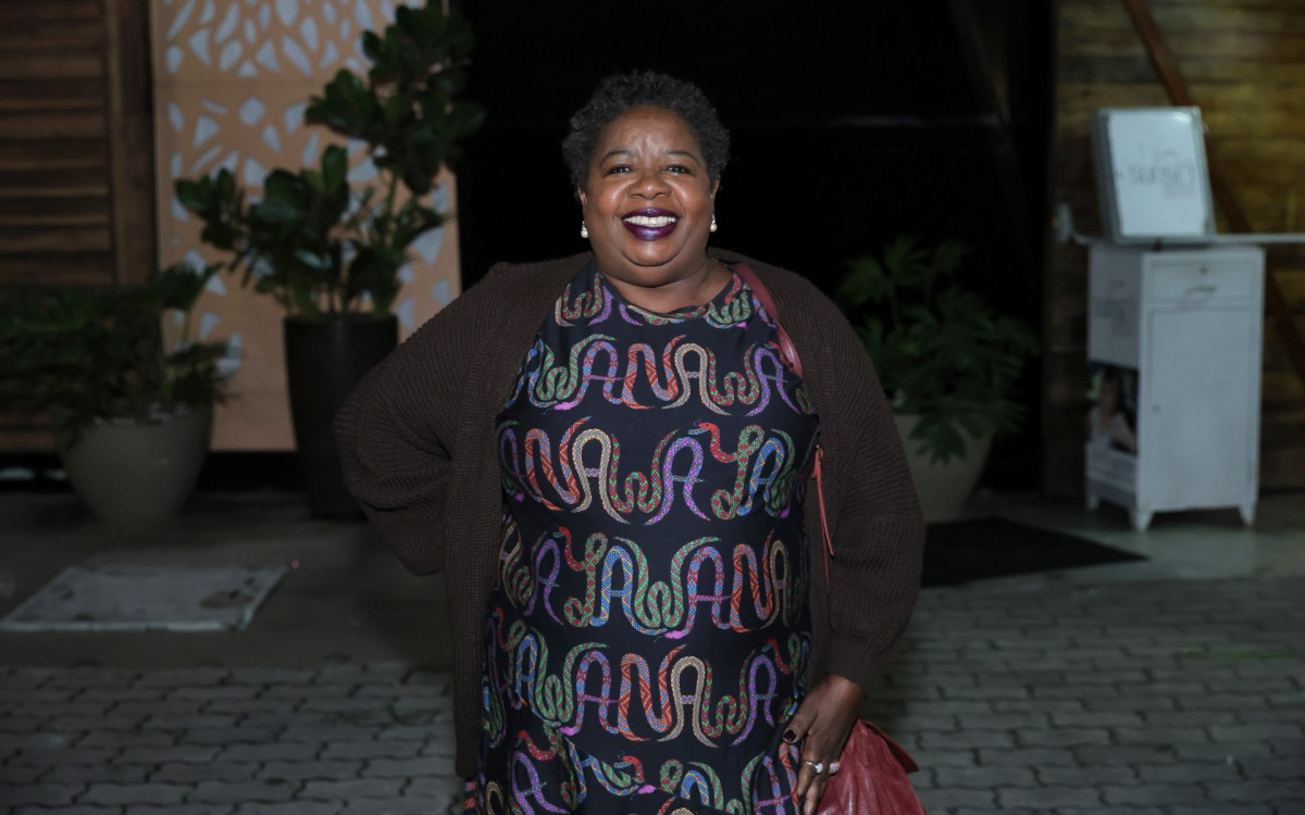 Mariah da Penha na festa de encerramento da novela \'Garota do Momento\'