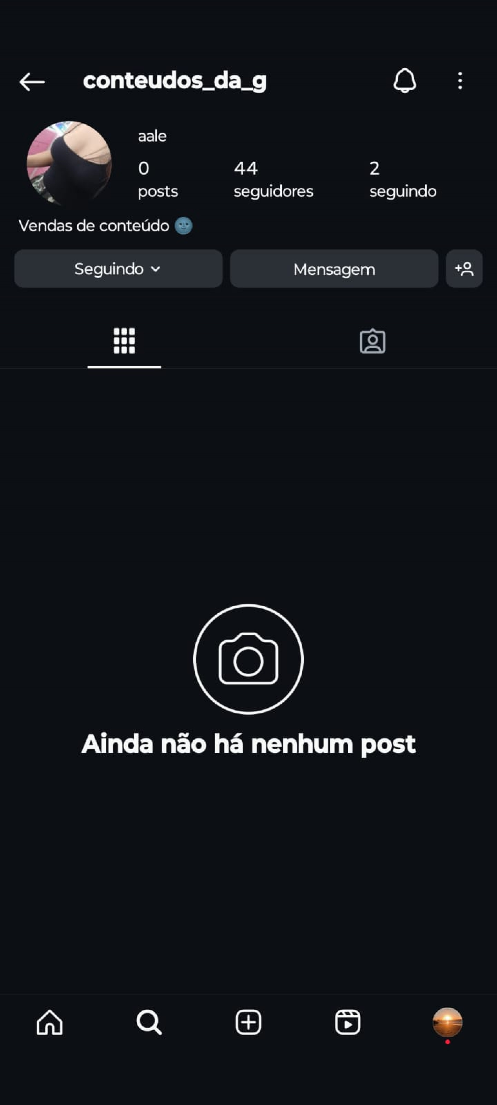 Um dos perfis falsos criados por Lucas - Divulgação 