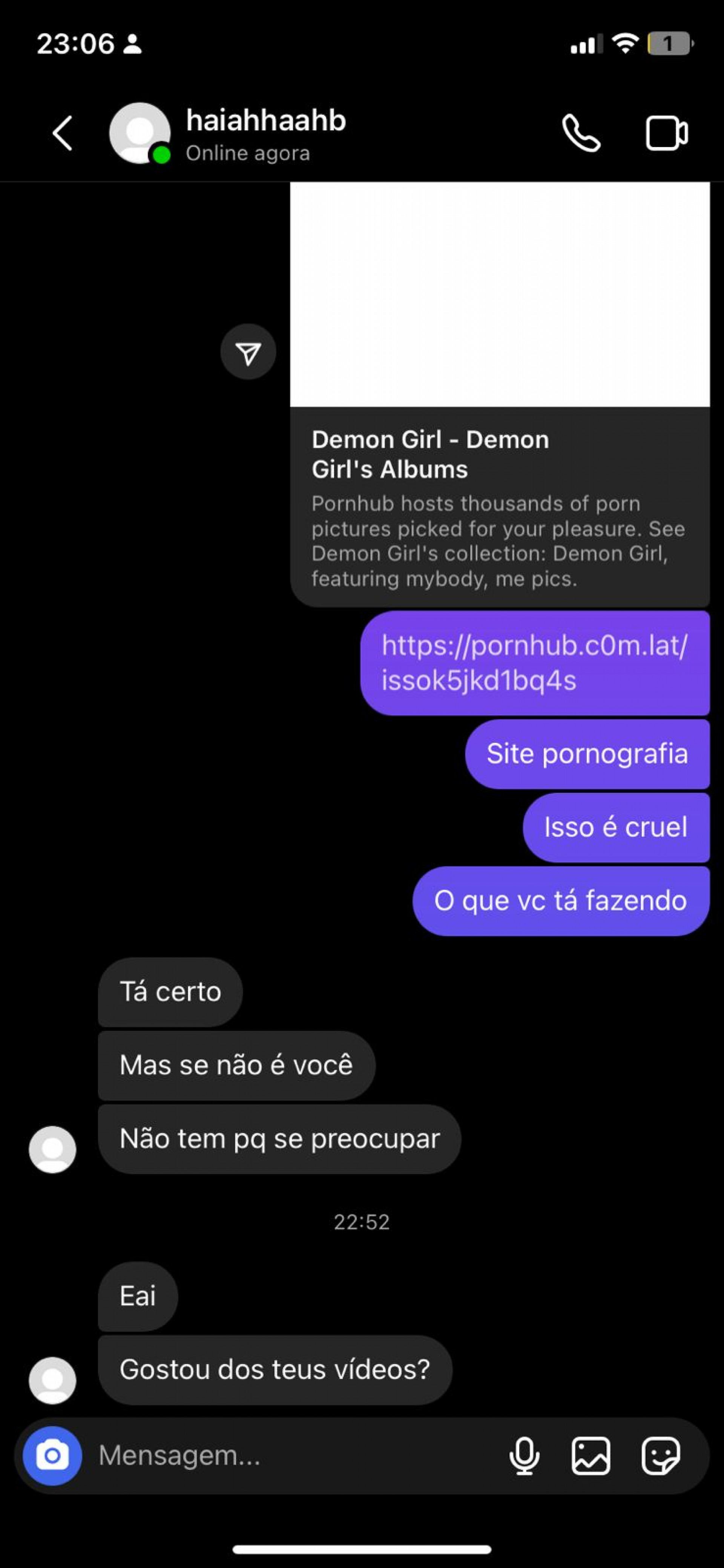 Lucas divulgava as imagens íntimas em plataformas adultas - Divulgação