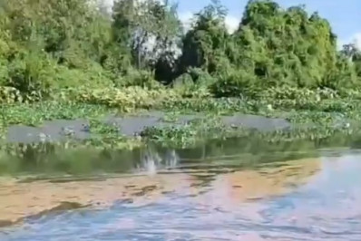 Vazamento de óleo diesel atinge Rio Sarapuí, em Duque de Caxias