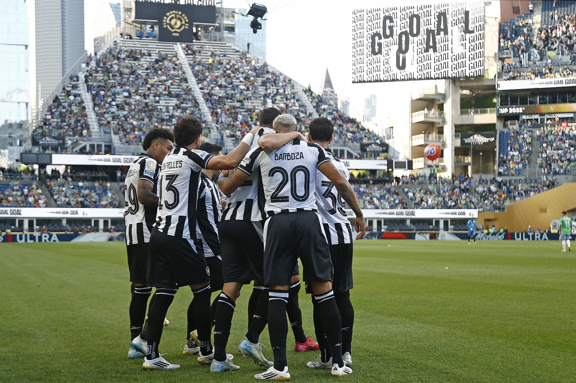 Comemoração dos jogadores do Botafogo no Lumen Field - Vítor Silva/Botafogo