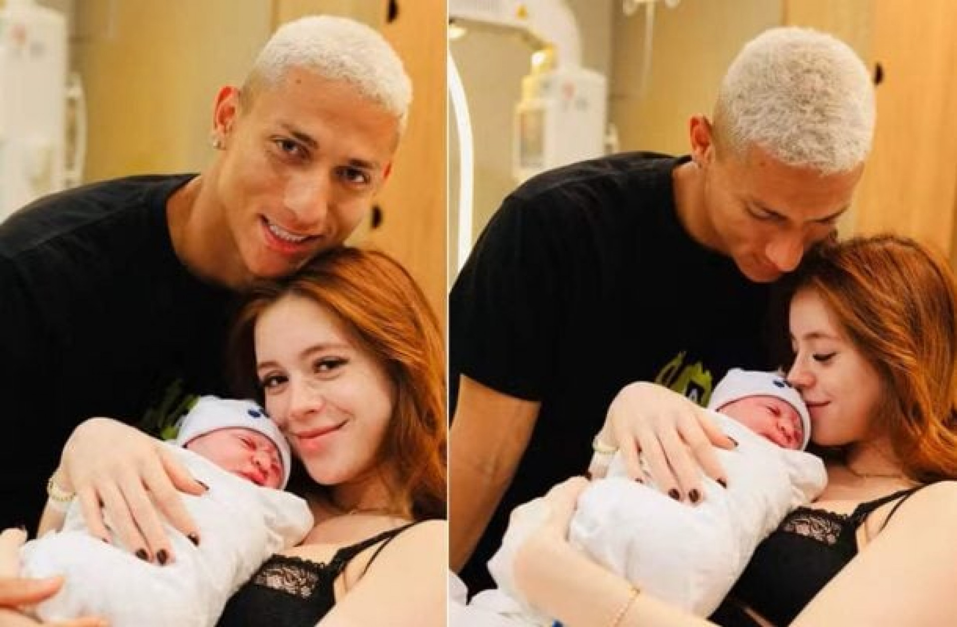 Nasce Richarlison J&uacute;nior, filho do atacante do Tottenham com Amanda Ara&uacute;jo; veja