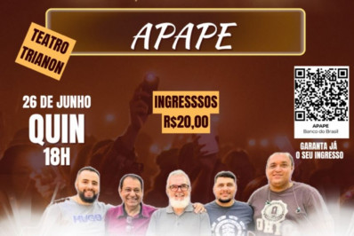 Apape realiza show beneficente dia 26 com celebração no Teatro Trianon
